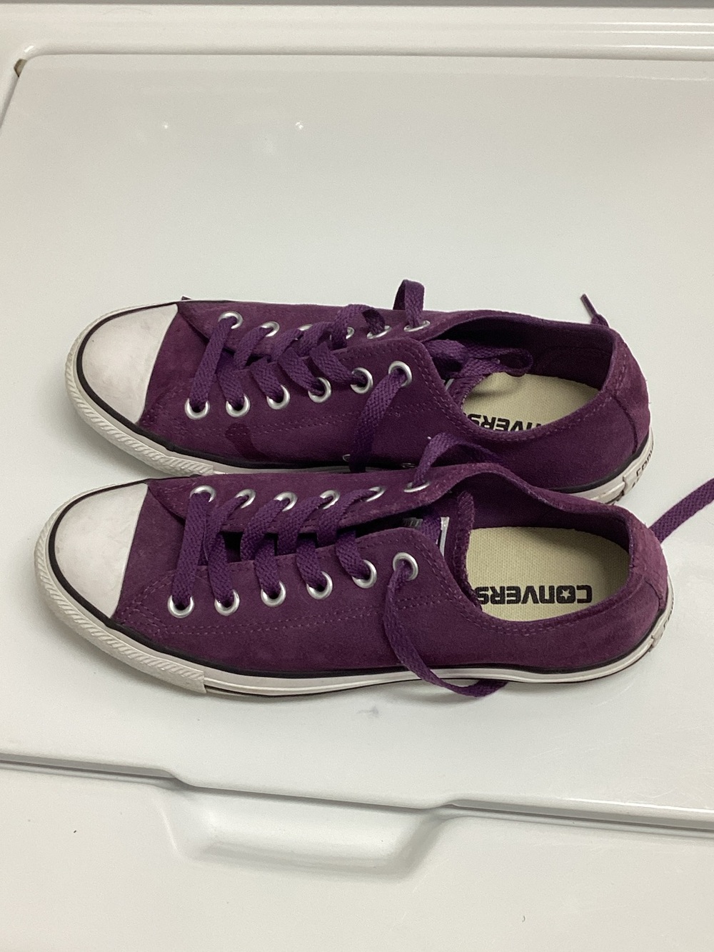 Converse Purple Low-Top Canvas Sneakers - Picture 2 of 8